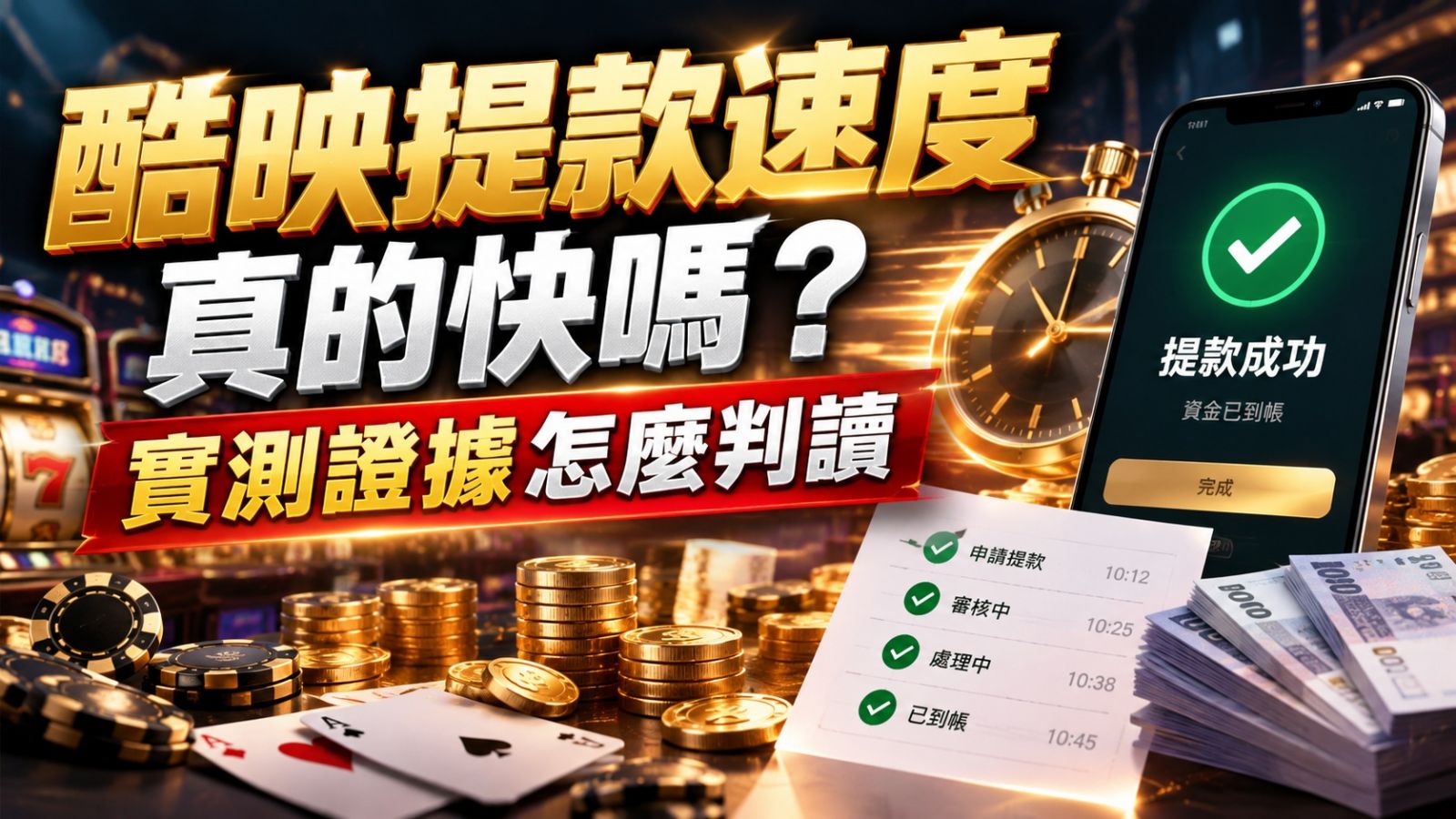 酷映提款速度真的快嗎?實測證據怎麼判讀